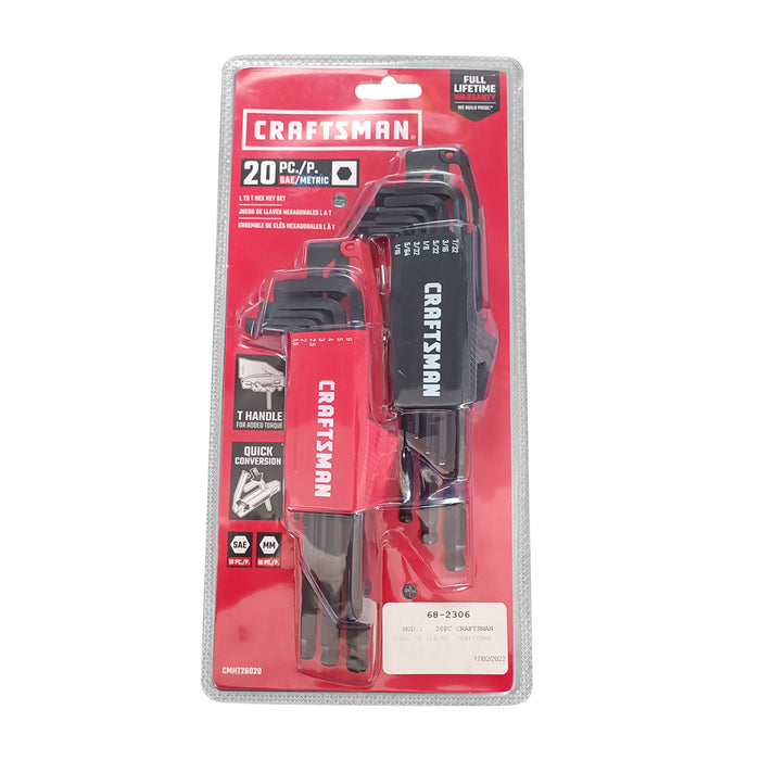 Llaves Allen 20Pz Craftsman