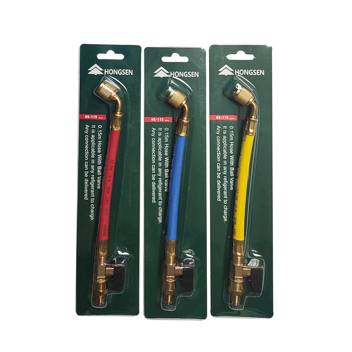 Manguera Extension 6" 3 Pzas Con Llave De Paso Hs-115