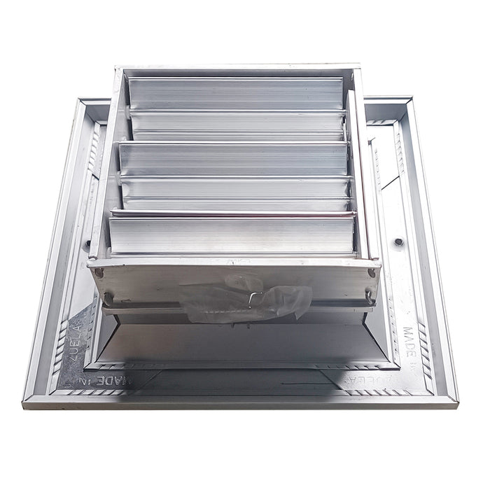 Difusor Aluminio A 3V Con Control 8" X 8" Venas Recta