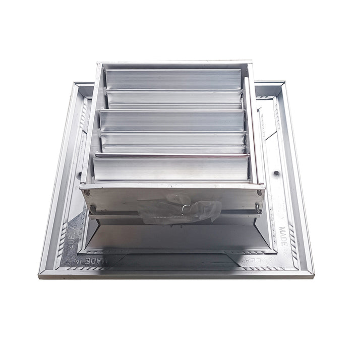 Difusor Aluminio B 4V Con Control 8" X 8" Venas Recta