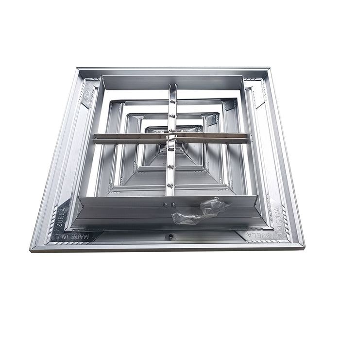 Difusor Aluminio D 4V Sin Control 12" X 12" Venas Recta