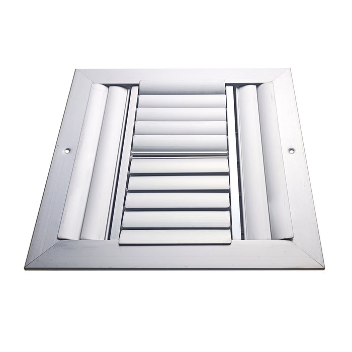 Difusor Aluminio D 4V Con Control 12" X 12" Venas Recta