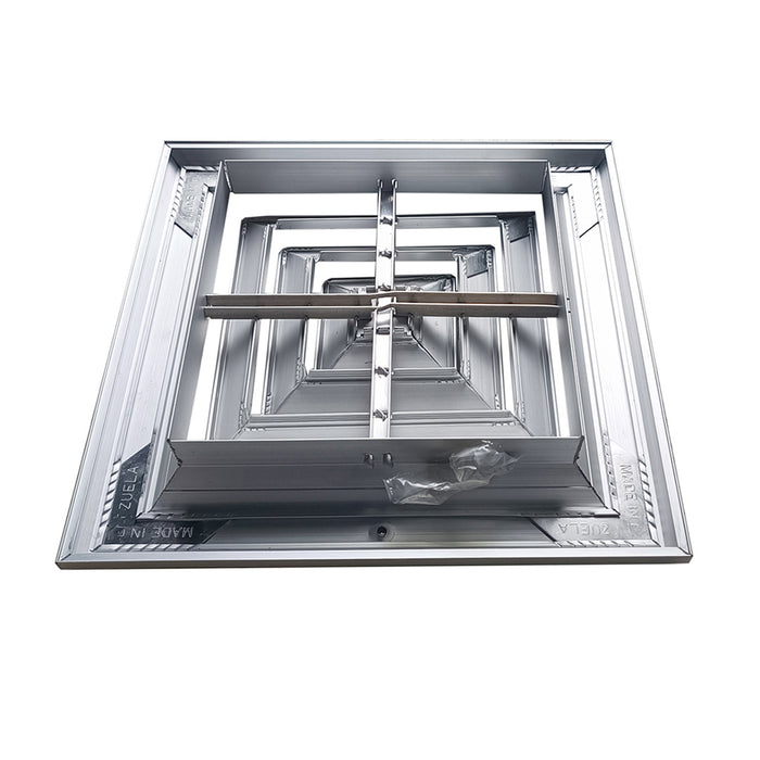 Difusor Aluminio H 4V Sin Control 20" X 20" Venas Recta