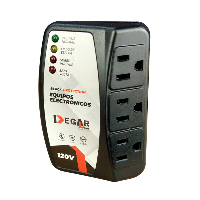 Protector Equipos Electronico 3Tomas 110V 120R Degar