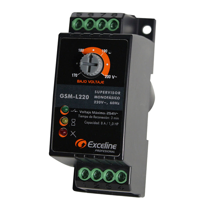 Protector Contactor Ajuste Bajo Voltaje Regleta 220V/1F Gsm-L220 Gente
