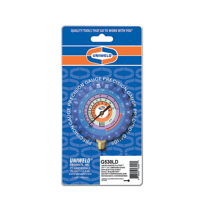 Reloj Manometro 2.5" Baja R410A/R22/R404A G530Ld-5 Uniweld