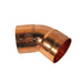 CODO SOLDABLE DE COBRE 3/4" 45°