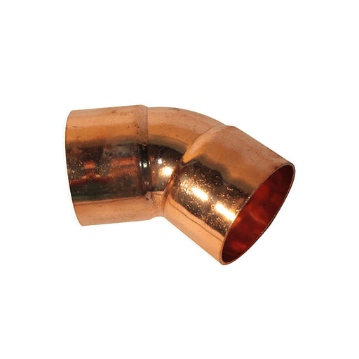 Codo Soldable De Cobre 1 1/8" 45°