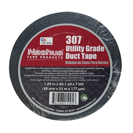 Cinta Adhesiva Para Ducto Negra  2"X55M (60Yd) 307 Nashua