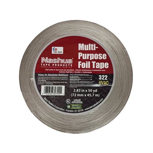 Cinta Adhesiva Aluminio   3"X46M (50Yd)  322 Nashua