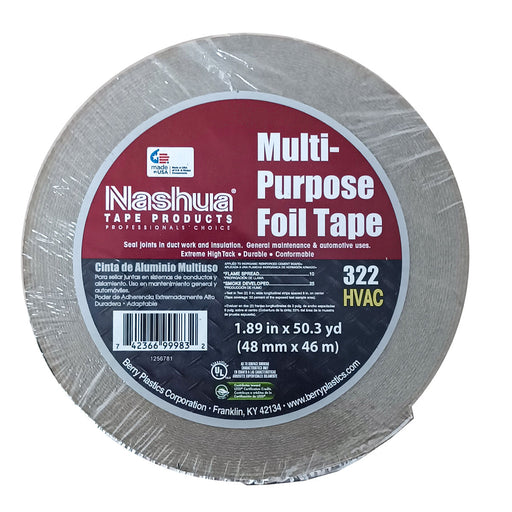 Cinta Adhesiva Aluminio 2"X46M (50.3Yd) 322 Nashua