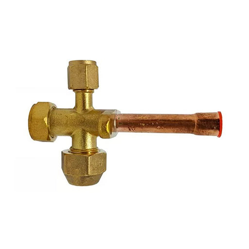 Valvula Servicio Minisplit Recta 3/8"Sae 3/8" Odf R410