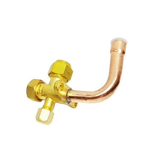 Valvula Servicio Minisplit 90° 1/2" Sae 1/2" Odf R22