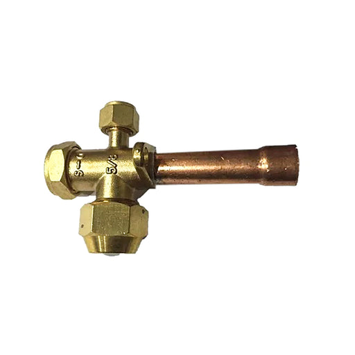 Valvula Servicio Minisplit Recta 5/8" Sae 5/8"Odf R410