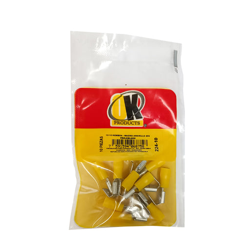 Terminal Hembra Cable 12-10 C/Auxiliar N° 224  10Pzas