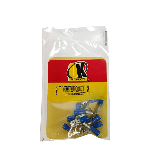 Terminal Hembra Cable 14-16 C/Auxiliar N° 193 10Pzas