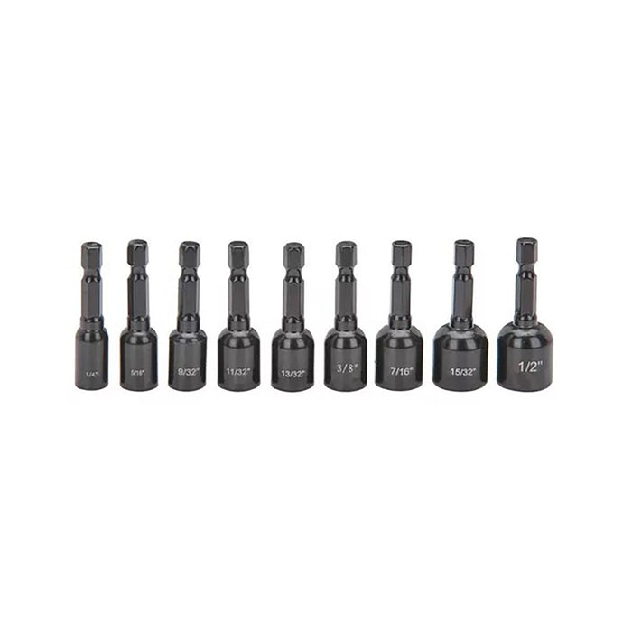 Juego Copa Magnetica 9Pzas 1/4" A 1/2" Warrior