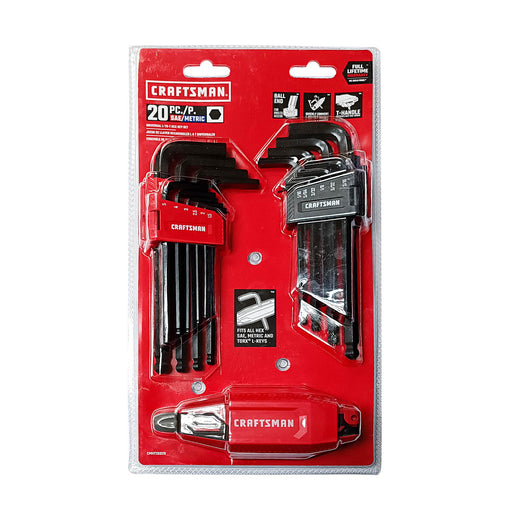 Llaves Allen  C/Palanca 20Pzas Craftsman