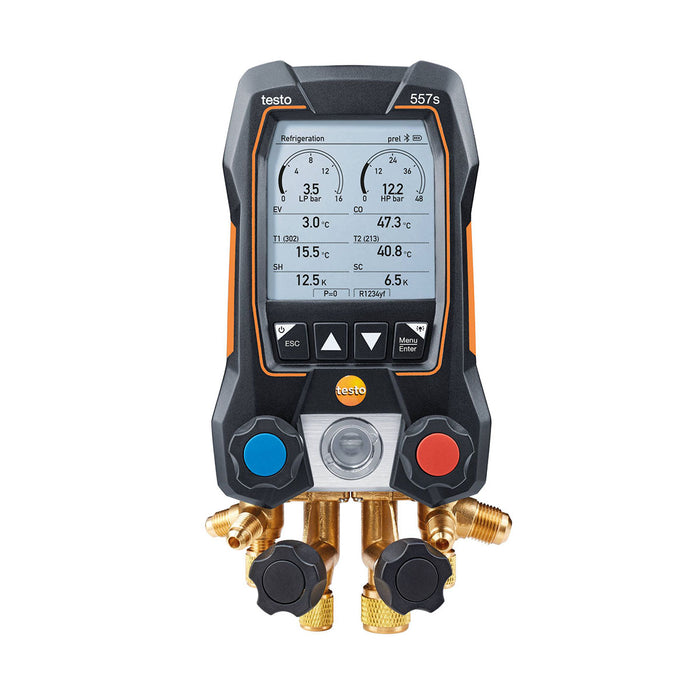 Juego Manometro Analizador Inteligente 4Vias C/Mang. 557S Testo
