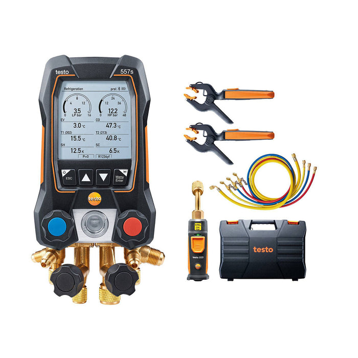 Juego Manometro Analizador Inteligente 4Vias C/Mang. 557S Testo