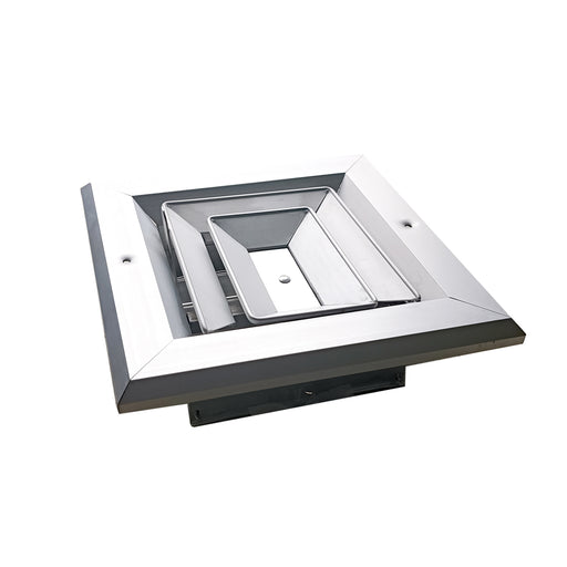 Difusor Aluminio A 3V Con Control  8" X 8"  Venas Recta