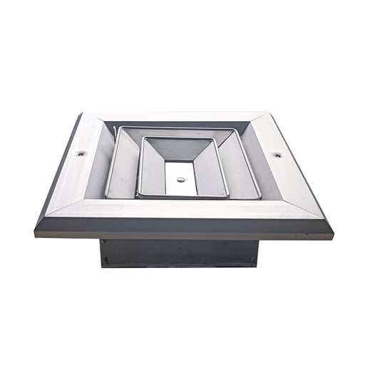 Difusor Aluminio A 3V Con Control 10" X 10"   Venas Recta