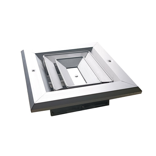 Difusor Aluminio A 3V Con Control 10" X 10"   Venas Recta