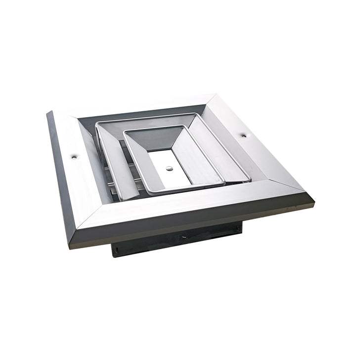 Difusor Aluminio A 3V Con Control 10" X 10"   Venas Recta