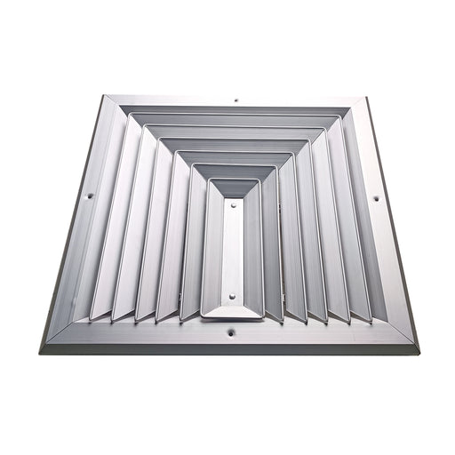 Difusor Aluminio A 3V Con Control 12" X 12"  Venas Recta
