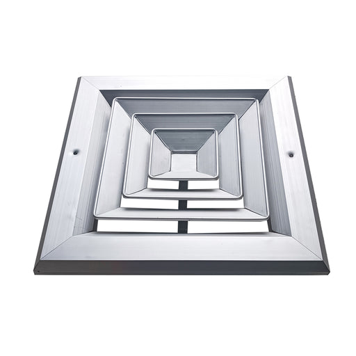 Difusor Aluminio A 4V Con Control 6" X 6" Venas Recta