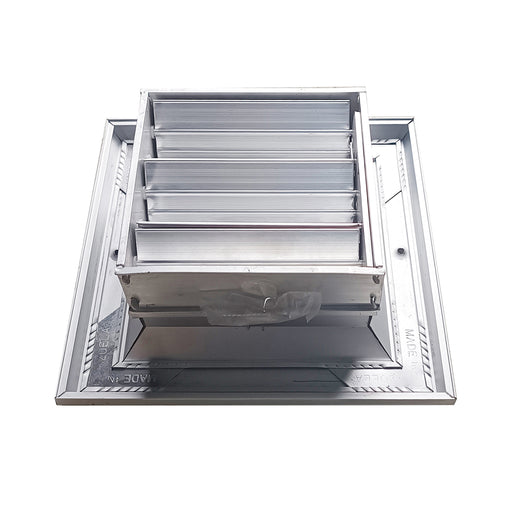 Difusor Aluminio B 4V Con Control 8" X 8" Venas Recta