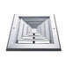 Difusor Aluminio B 4V Con Control 8" X 8" Venas Recta