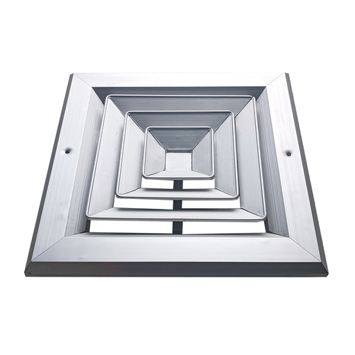 DIFUSOR ALUMINIO C 4V SIN CONTROL 10" x 10" VENAS CURVA