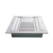 DIFUSOR ALUMINIO D 4V CON CONTROL 12" x 12" VENAS RECTA