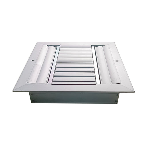 Difusor Aluminio H 4V Con Control 20" X 20" Venas Recta