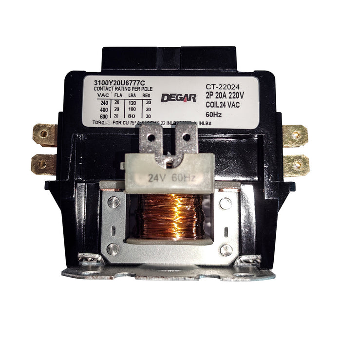 CONTACTOR A 2x20Ax220 V GCPD-2-20-220 DEGAR