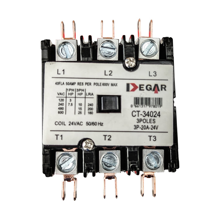 CONTACTOR I 3x20Ax24V GCPD-3-20-24 DEGAR