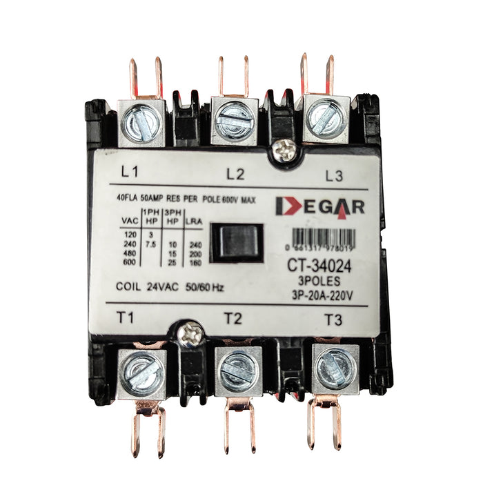 CONTACTOR I 3x20Ax220 V GCPD-3-20-220 DEGAR