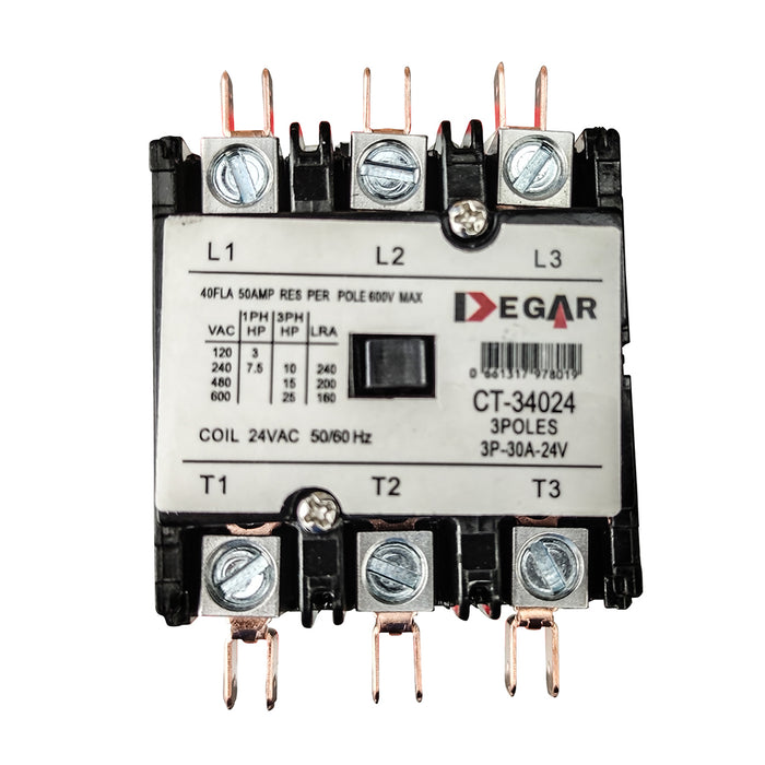 CONTACTOR J 3x30Ax24V GCPD-3-30-024 DEGAR