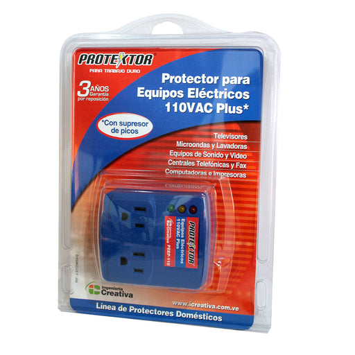 PROTECTOR EQUIPOS ELECTRICOS TOMA-2ENCHUFE 110V PEEP-110 PROTEKTOR