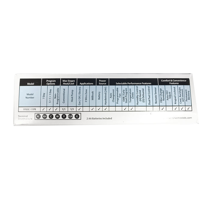 Termostato Digital 4.5" 1 Etapa Programable 1F83C-11Pr White Rodgers